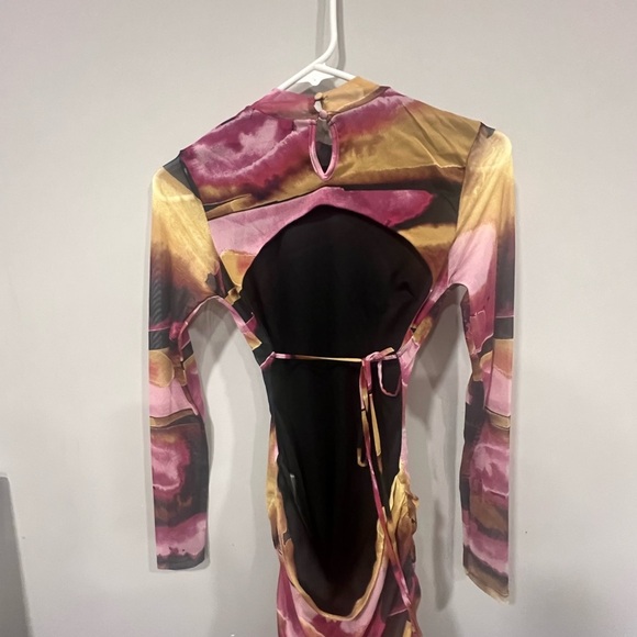 Forever 21 Abstract print Mesh Midi Dress - Picture 8 of 8